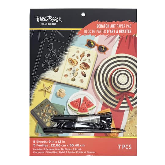Brea Reese® 9" x 12" Beach Vibes Scratch Art Paper Pad